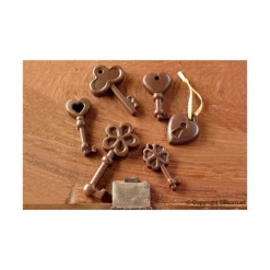 Clearance EASY CHOC Moule à Chocolat Clés et Cadenas - Silicone Spécial Chocolat