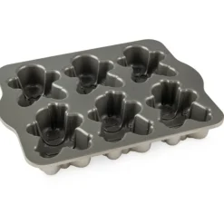NORDIC WARE Moule à Gâteaux Bonhommes Pain d'Épices (x6) Silver