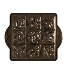Best NORDIC WARE Moule à Gâteaux Carrés d'Automne (x9) Bronze