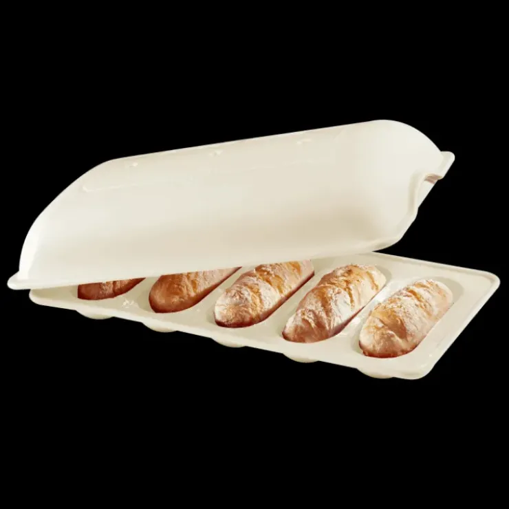 Hot EMILE HENRY Moule à Mini-Baguettes en Céramique 39 cm Lin