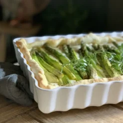 Hot EMILE HENRY Moule à Tarte Rectangulaire en Céramique 33,5 x 24 cm Farine