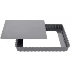 New DE BUYER Moule Anti Adhésif Tarte Carrée Fond Amovible 23 cm x H 2,7 cm