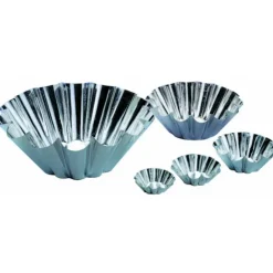 MALLARD FERRIERE Moule Brioche Fer Blanc 14 côtes Ø 16 cm x H 6,5 cm