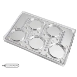 New CHOCOLATE WORLD Moule Chocolat Aimanté Sucette Rond (x5)