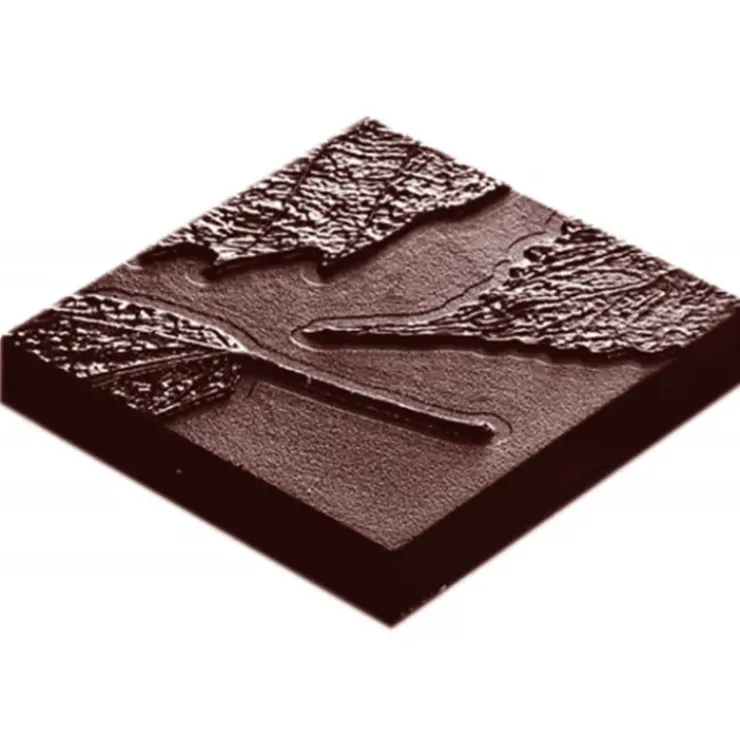 Online CHOCOLATE WORLD Moule Chocolat Carré avec Feuille (x10)