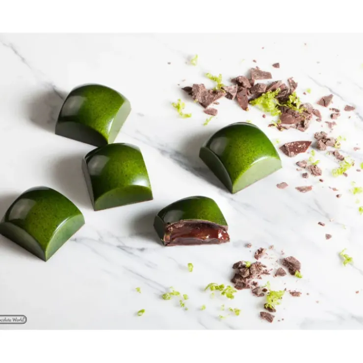 Hot CHOCOLATE WORLD Moule Chocolat Carré Bombé 25,5 mm (x24)