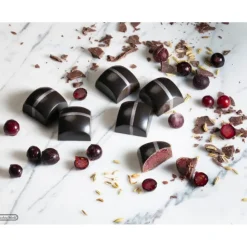 Hot CHOCOLATE WORLD Moule Chocolat Carré Bombé 25,5 mm (x24)