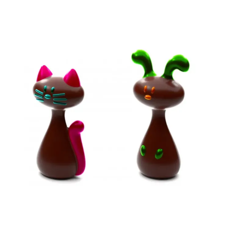 New POP CHOCOLAT Moule Chocolat Chat et Lapin de Pâques (x4)