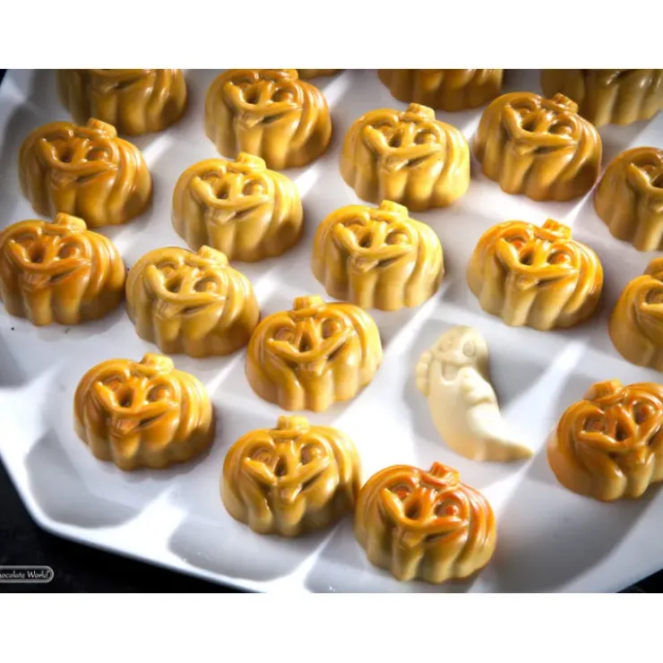 New CHOCOLATE WORLD Moule Chocolat Citrouille 35x29mm (x24)