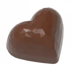 Discount CHOCOLATE WORLD Moule Chocolat Cœur à Facettes 3,6 x 2,9 cm (x21)