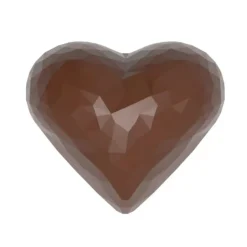 Best CHOCOLATE WORLD Moule Chocolat Cœur Double à Facettes 3,4 x 2,8 cm (x21)