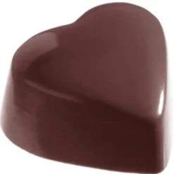 Best CHOCOLATE WORLD Moule Chocolat Cœur Haut Plat 3,5 x 3,1 cm (x24)