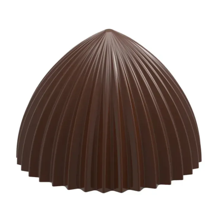 Best CHOCOLATE WORLD Moule Chocolat Demi Sphère Plissée 46,5 mm (x10)
