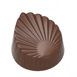 Best CHOCOLATE WORLD Moule Chocolat Feuille Plissée 33,5mm (x21)