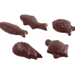 Hot CHOCOLATE WORLD Moule Chocolat Fritures Animaux Marins 38x20mm (x28)