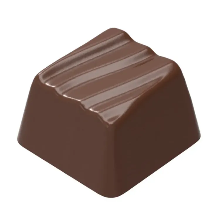 New CHOCOLATE WORLD Moule Chocolat Rocher Carré Ondulé (x24)