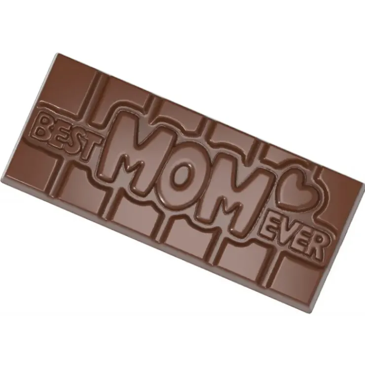 New CHOCOLATE WORLD Moule Chocolat Tablette Best Mom Ever (x4)