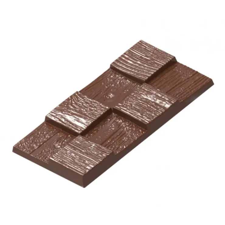 Chocolat Form Moule Chocolat Tablette Effet Bois (x4)