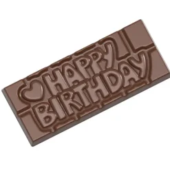 Best CHOCOLATE WORLD Moule Chocolat Tablette Happy Birthday (x4)