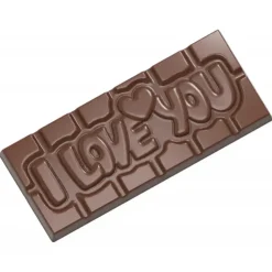 CHOCOLATE WORLD Moule Chocolat Tablette I love You (x4)