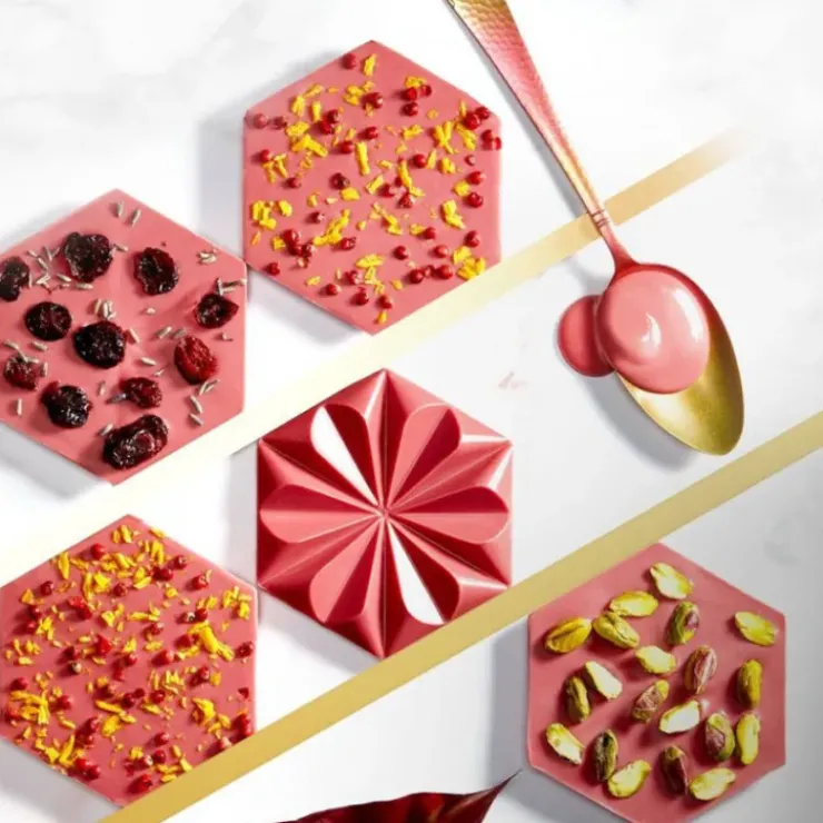 New CHOCOLATE WORLD Moule Chocolat Tablette Ruby 103,5 mm (x2)