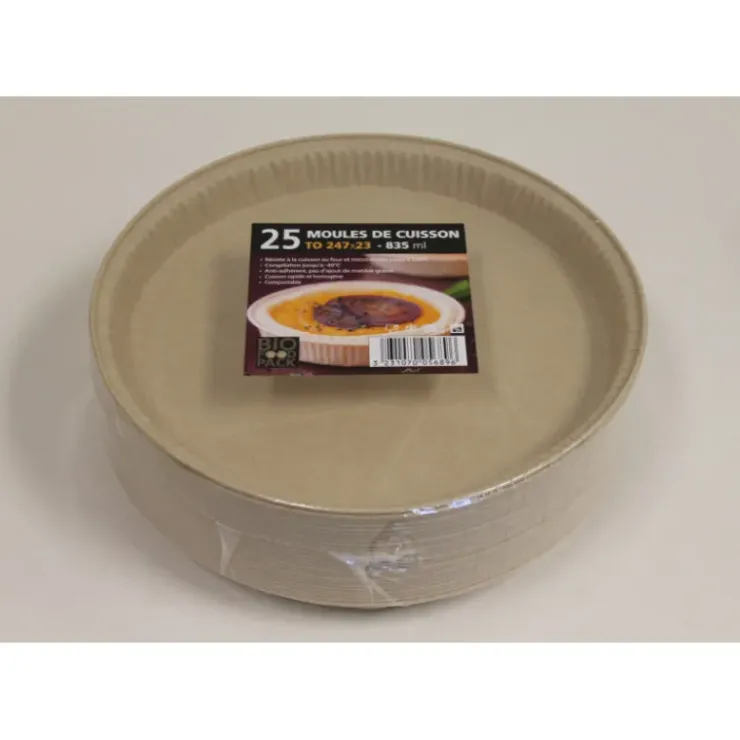 Best CUISINEADDICT Moule de cuisson papier 247 mm - 835 ml Bio Food Pack