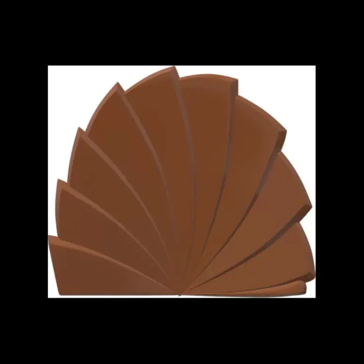 Clearance CUISINEADDICT Moule Embout de Bûche 9014 Eventail Gauche 9 x 7,8 cm (x6)