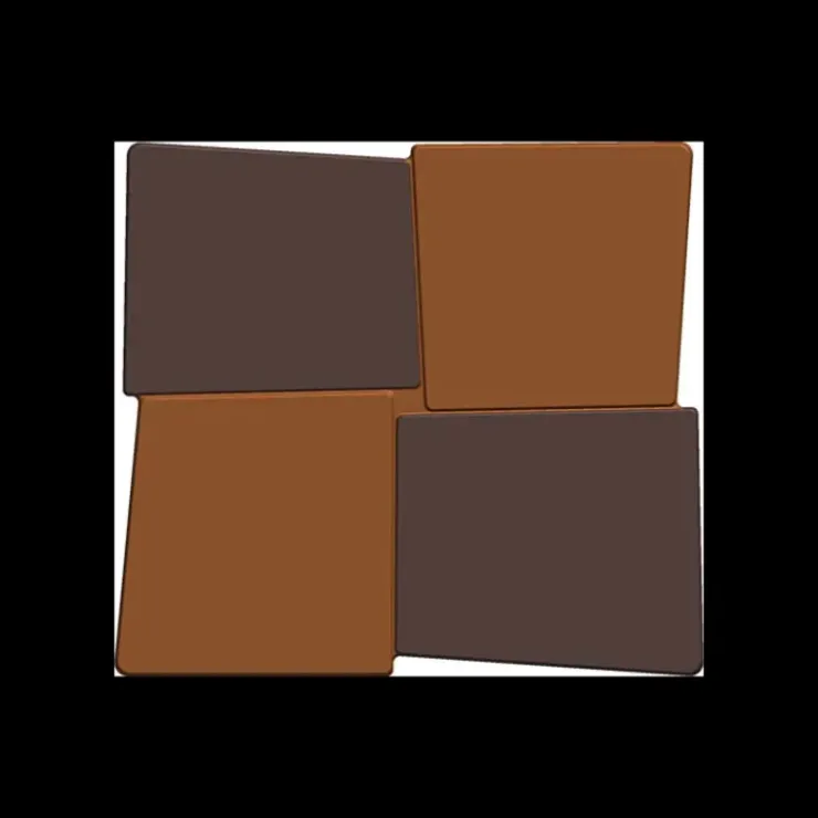 Discount CUISINEADDICT Moule Embout de Bûche Carré 9005 Damier 8,8 x 8 cm (x6)