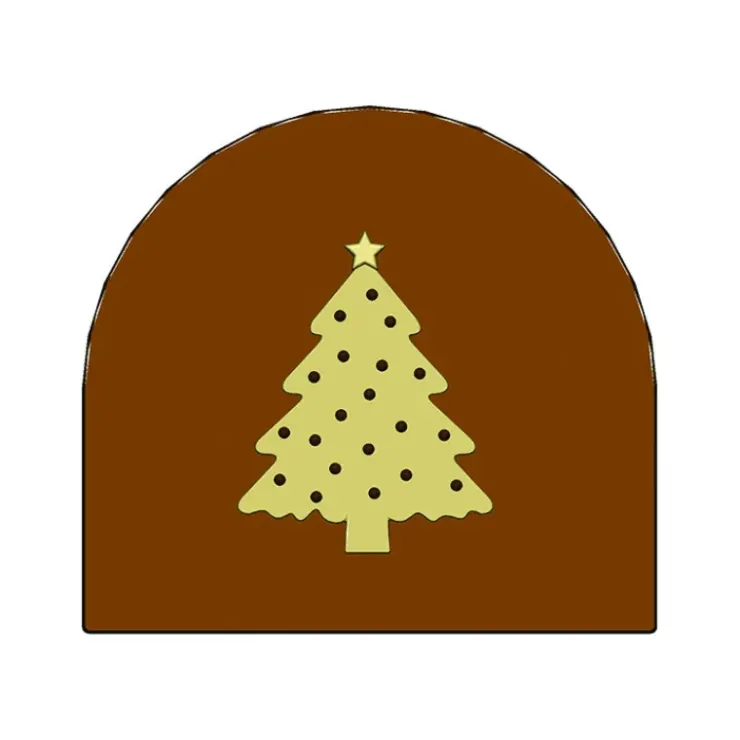 New MALLARD FERRIERE Moule Embout de bûche Sapin de Noël 78 x 85 mm Mallard Ferrière