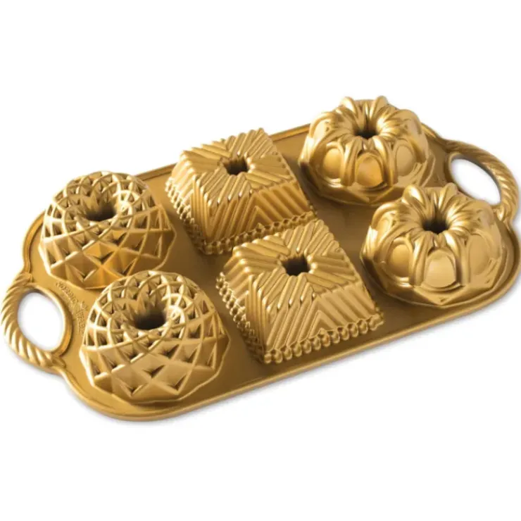 Sale NORDIC WARE Moule Mini Bundt Geo (x6) Gold