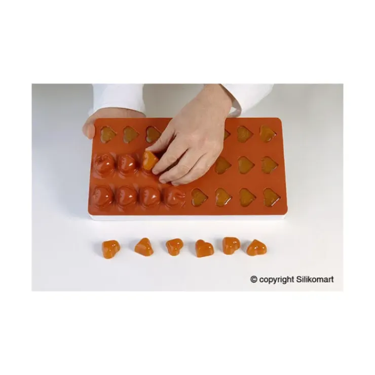 SILIKOMART Moule Pâte de Fruit Pêche 24 empreintes 9ml Professional