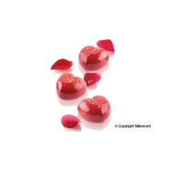 Best SILIKOMART Moule Silicone 15 Coeurs Bombés 4,5 x 4,4 cm 30ml Professional