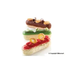 New SILIKOMART Moule Silicone 6 Eclairs 129 x 40 x h35 mm 140ml Professional