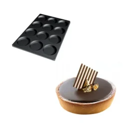 Outlet SILIKOMART Moule Silicone 12 Fonds de Tarte Biscuit Ø12 x 2,2 cm 120ml Professional