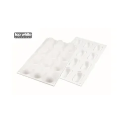 Online SILIKOMART Moule Silicone 12 Minis Ovales Bombés 5,8 x 2,9 cm 30ml Professional