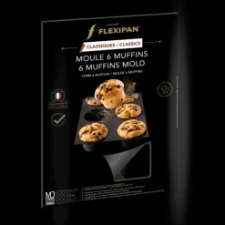 New FLEXIPAN DEMARLE Moule Silicone 6 Muffins Ø 7 cm