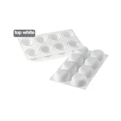 Clearance SILIKOMART Moule Silicone 8 Ronds Bombés 85 ml Professional