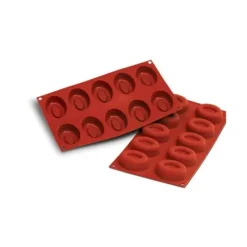 Outlet SILIKOMART Moule Silicone 10 Savarins Ovales 7 x 5,2 cm