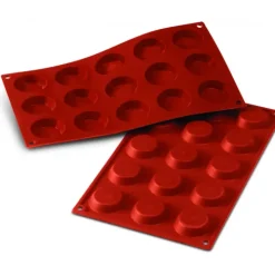 New SILIKOMART Moule Silicone 15 Tartelettes 4,5 cm x H 1 cm