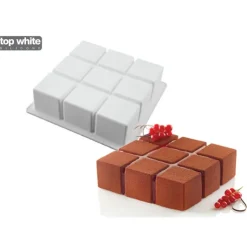 Clearance SILIKOMART Moule Silicone Carré Cubik 17,2 cm Professional