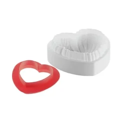 Clearance SILIKOMART Moule Silicone Cœur Lovely 18,2 x 17,3 cm x H 6,8 cm Professional