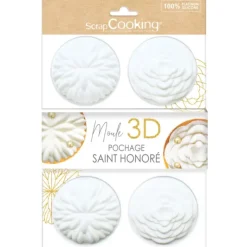 SCRAPCOOKING Moule Silicone 3D Pochage Saint-Honoré Ø7 cm (x6)