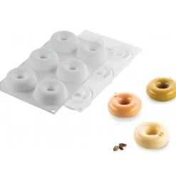 Best SILIKOMART Moule Silicone Donuts Gourmands Ø 7,2 cm x H 2,7 cm (x6) Professional