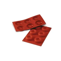 SILIKOMART Moule Silicone Savarins 7,2 cm x H 2,3 cm (x6)