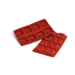 Clearance SILIKOMART Moule Silicone Savarins Carrés 6,5 cm x H 2,6 cm (x8)