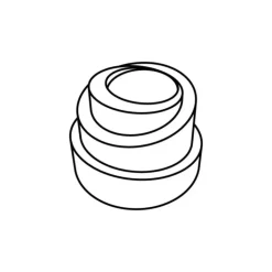 PAVOFLEX Moule Silicone Spirale Babel Ø 6,8 cm x H 5 cm (x24)