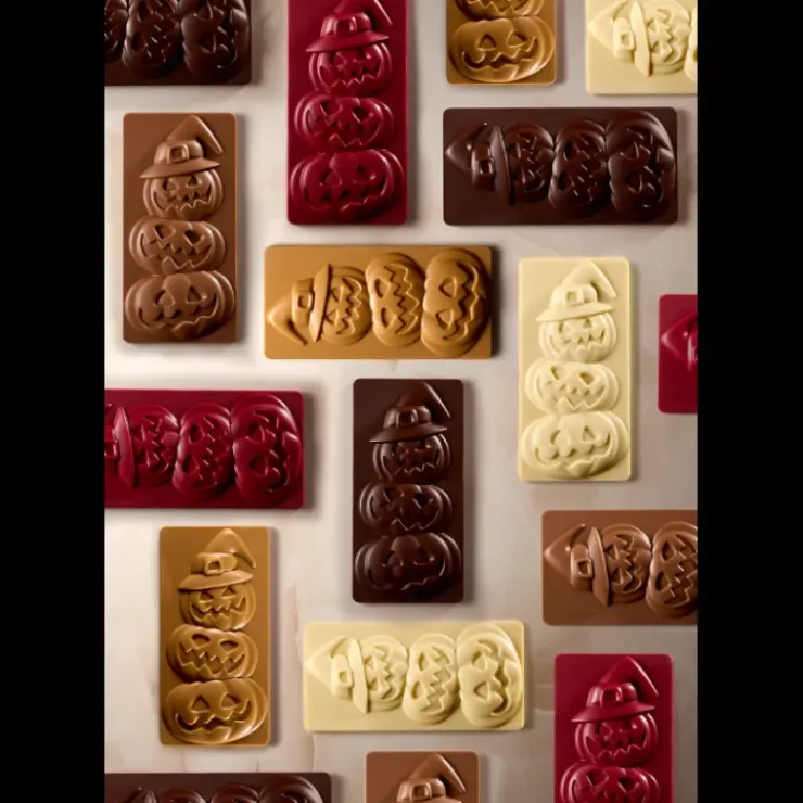 New PAVONI Moule Tablette Chocolat Citrouille Halloween 15,4 x 7,7 cm