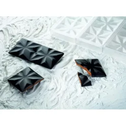 New PAVONI Moule Tablette Chocolat Edelweiss 15,5 x 7,7 cm x H 1 cm (x3)