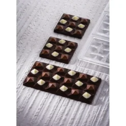 New PAVONI Moule Tablette Chocolat Moulin 15,4 x 7,7 cm x H 1,4 cm (x3)