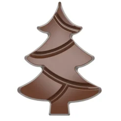 Best CHOCOLATE WORLD Moule Tablette Chocolat Sapin 9,7 cm (x4)